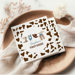 Serviette En Papier Premier Rodéo Cow-boy Occidental 1er Anniversaire