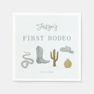 Serviette En Papier Premier Rodeo Cowboy fête d'anniversaire