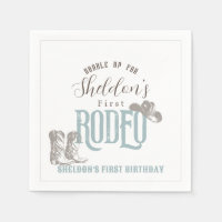 Premier Rodeo Cowboy Western Blue 1er Anniversaire