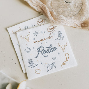 Serviette En Papier Premier Rodéo fête d'anniversaire