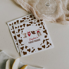Serviette En Papier Premier Rodeo Western Cowboy 1er anniversaire