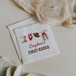 Serviette En Papier Premier Rodeo Western Cowboy 1er Anniversaire Napl