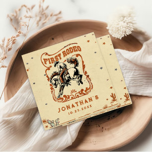 Serviette En Papier Premier Rodéo Western Cowboy fête d'anniversaire