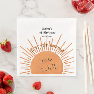 Serviette En Papier Premier Tour Autour Du Soleil 1er Anniversaire