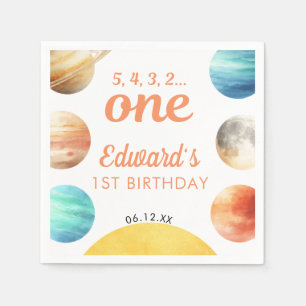 Serviette En Papier Premier Tour Autour Du Soleil 1er Anniversaire