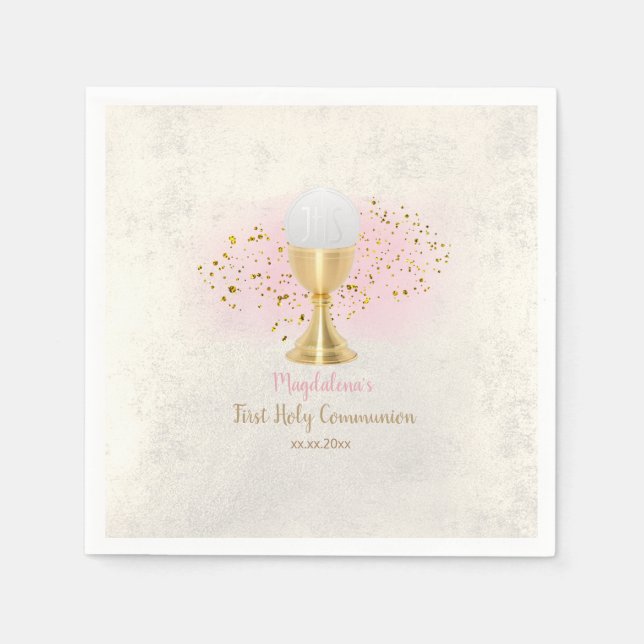 Serviette En Papier Première communion Hoy (Devant)