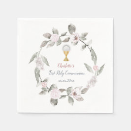 Serviette En Papier première communion personnalisée