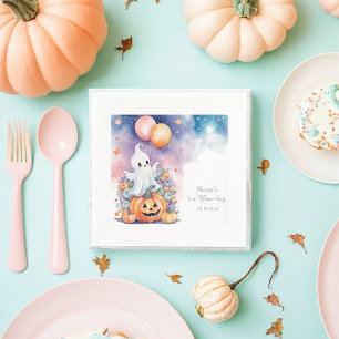 Serviette En Papier Première fête du Boo-Day - Fantôme et Citrouille