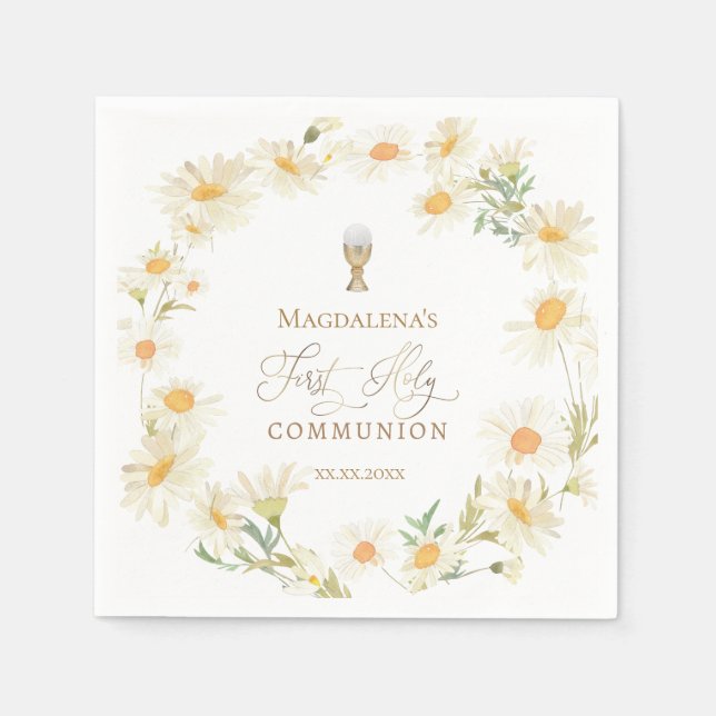 Serviette En Papier Première sainte communion (Devant)