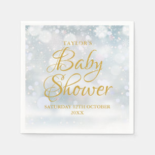 Serviette En Papier Premières flocons de neige Baby Shower / Sprinkle