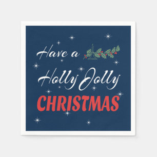 Serviette En Papier Prenez un Holly Jolly Christmas