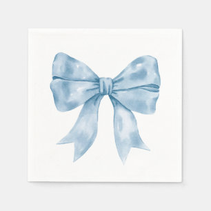 Serviette En Papier Preppy Southern Blue Bow Girl Baby shower