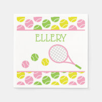 Preppy Tennis Personnalisé Party Napkins