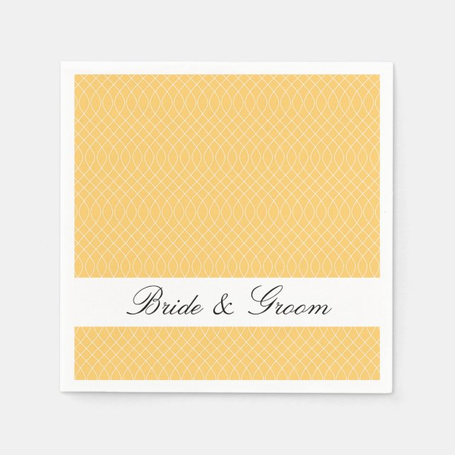 Serviette En Papier Preppy Yellow Spiral (Devant)