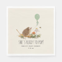 Prêt pour la pop champignons Hérisson Baby shower