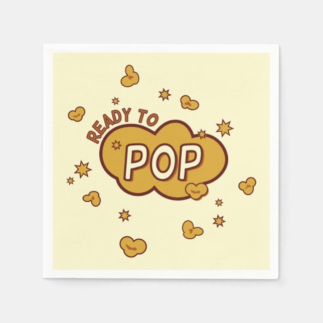 Serviette En Papier Prêt pour le thème Baby shower Pop (Devant)