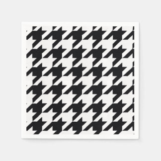 Serviette En Papier Pretty Black White Houndstooth