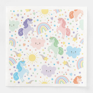 Serviette En Papier Pretty Little Unicorns Papier serviettes