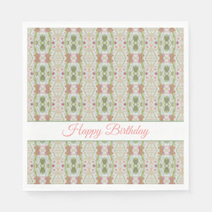 Serviette En Papier Pretty Rose et Livre vert serviettes d'anniversair