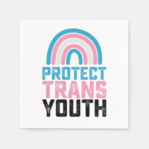 Serviette En Papier Pride LGBT Protéger les jeunes transgenres transge
