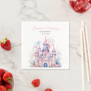 Serviette En Papier Princess Birthday Party, Princess Castle Birthday