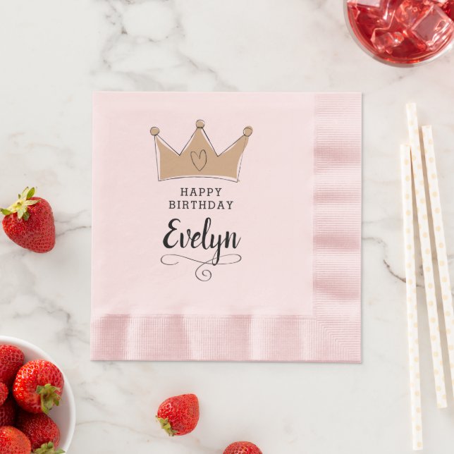 Serviette En Papier Princess Crown (En situation)
