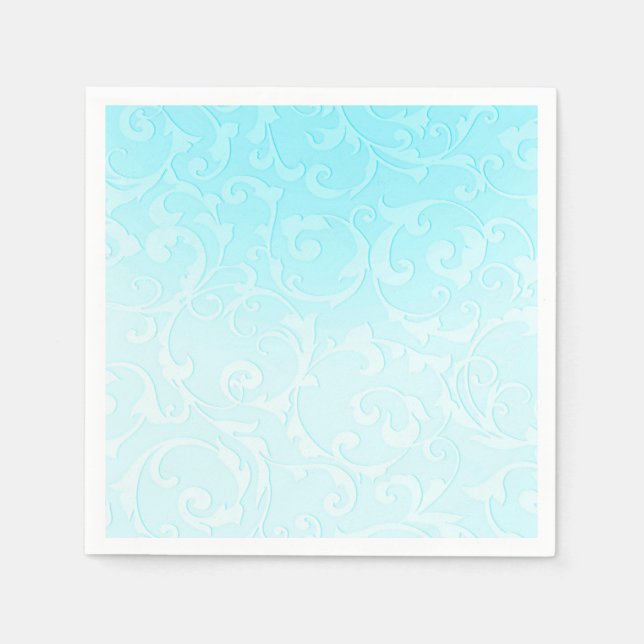 Serviette En Papier Princesse Blue Elegant Storybook Mariage (Devant)