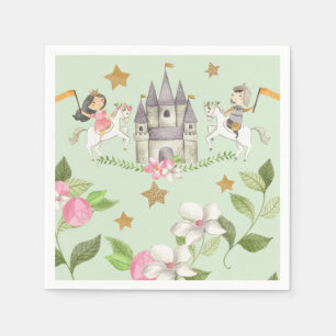 Serviette En Papier Princesse et fête du Chevalier, Princesse, anniver
