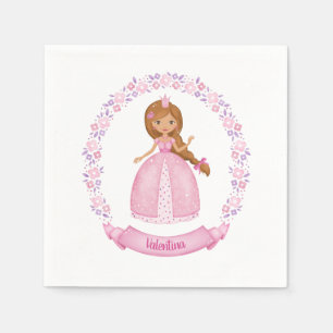 Serviette En Papier Princesse Rose mignon Personnalisé