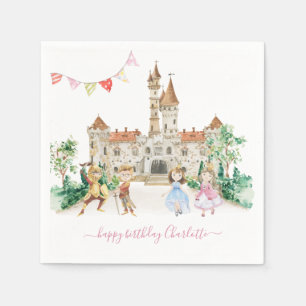 Serviette En Papier Princesses, Chevaliers & Dragons Fête d'anniversai