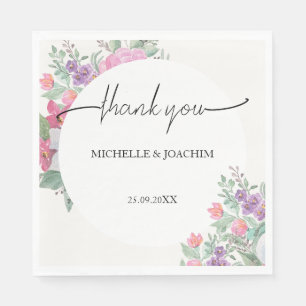 Serviette En Papier Printemps Moderne Été Floral Boho Garden