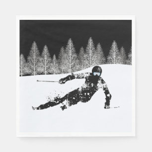Serviette En Papier Pro Skier, Ski Snowboard