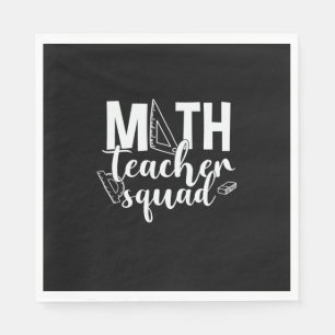 Serviette En Papier Professeur de mathématiques Équipe d'enseignants d