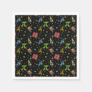 Serviette En Papier Professeur de mathématiques - Symboles mathématiqu