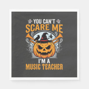 Serviette En Papier Professeur de Musique Halloween Citrouille Effraya
