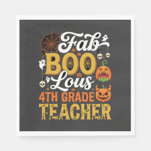 Serviette En Papier Professeur de quatrième année Faboolous Halloween