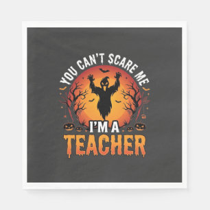 Serviette En Papier Professeur Halloween Fantôme Effrayant Design de p