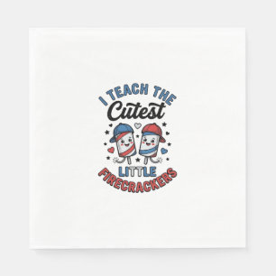 Serviette En Papier Professeur Mignon Firecracker Vintage Quatre Juill