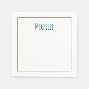 Serviette En Papier Professionnel Moderne Minimaliste Nom Propre Simpl
