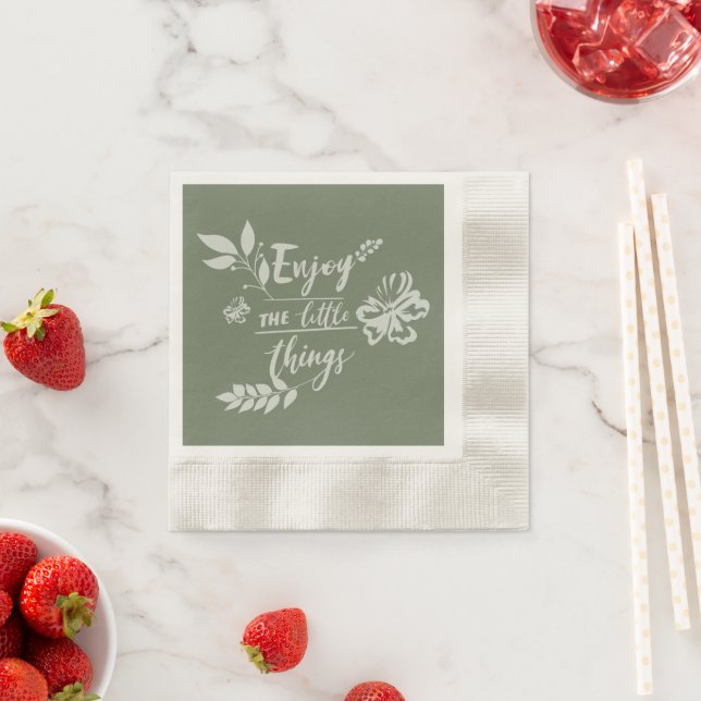 Serviette En Papier Profitez de l'inspiration des petites choses (En situation)