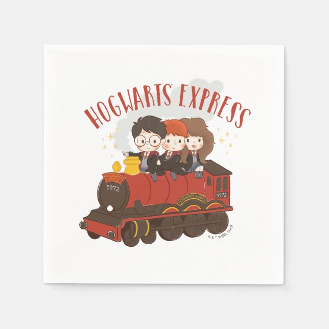 Serviette En Papier Promenade Chibi TRAIN HOGWARTS EXPRESS™ (Devant)