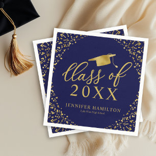 Serviette En Papier Promotion 2021 Élégante Fête de Remise des Diplôme