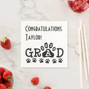 Serviette En Papier promotion 2024 blanc noir empreintes de patte