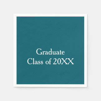 Serviette En Papier Promotion 20XX turquoise félicitations nomannée