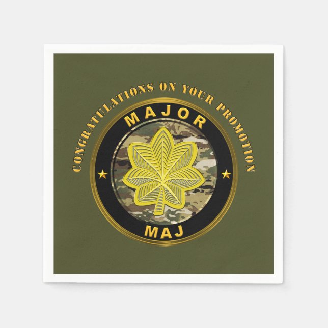 Serviette En Papier Promotion de commandant  (Devant)