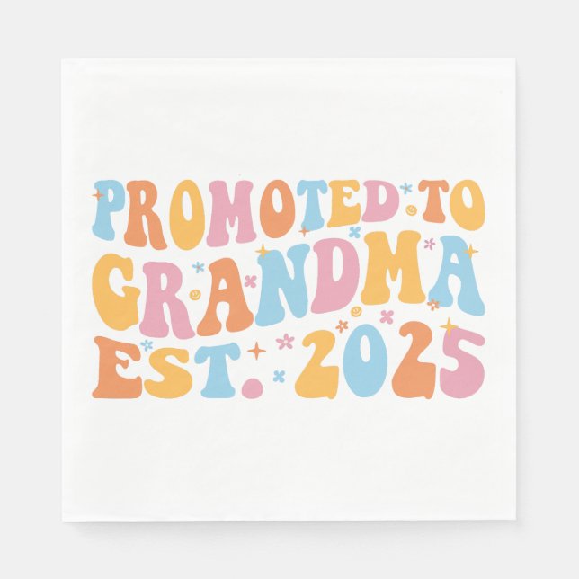 Serviette En Papier Promu À Grand-Mère Est. III 2025 (Devant)