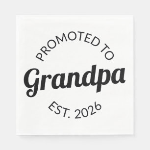 Serviette En Papier Promu À Grand-Père Est. 2026 I