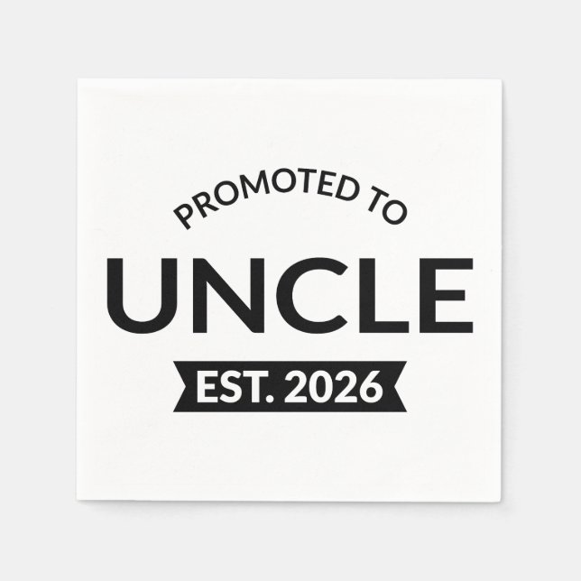 Serviette En Papier Promu À Oncle Est. 2026 II (Devant)