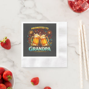 Serviette En Papier Promu au grand-père futur
