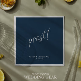 Serviette En Papier Prost ! Cocktail bleu indigo minimal pour toutes o